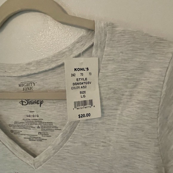 Mighty Fine Disney Minnie Mouse V-Neck Tee Size Large - Picture 3 of 4